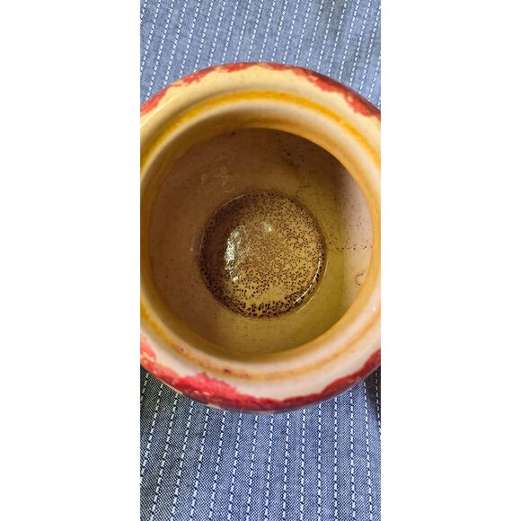 Williams-Sonoma 7" Olive Inspired HandPainted In Italy Multi Colored Jar W/ Lid - Picture 5 of 6